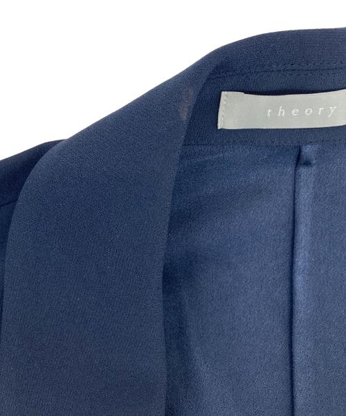 theory luxe（セオリーリュクス）theory luxe (セオリーリュクス) バックサテンリラックスジャケット ネイビー サイズ:38の古着・服飾アイテム