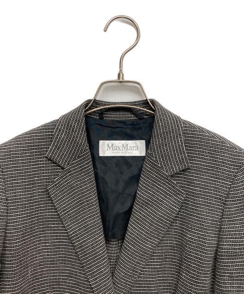 MaxMara（マックスマーラ）MaxMara (マックスマーラ) ツイードテーラードジャケット グレー サイズ:40の古着・服飾アイテム