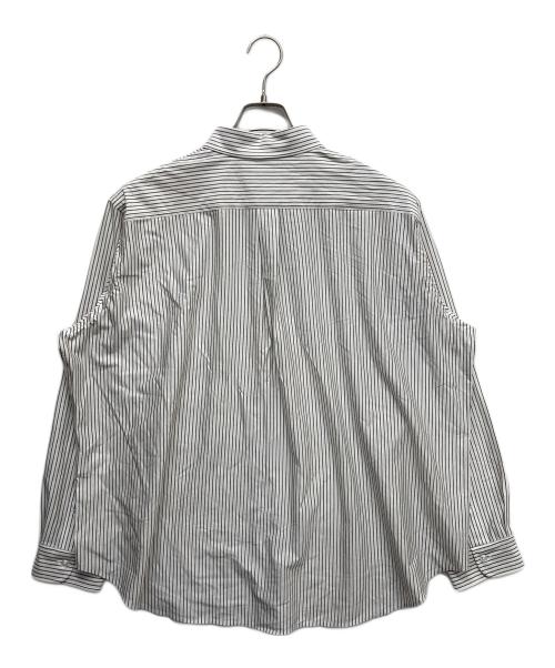 KANEMASA PHIL.（カネマサフィル）KANEMASA PHIL. (カネマサフィル) 46G Stripe Atmosphere Shirt ホワイト サイズ:Sの古着・服飾アイテム