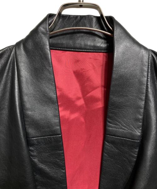 TROVE（トローヴ）TROVE (トローヴ) LEATHER RIDERS JACKET TYPE-HANTEN/半纏型ライダースジャケット ブラック サイズ:2の古着・服飾アイテム
