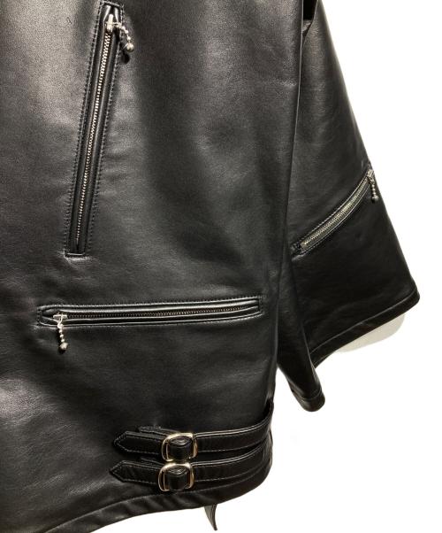 TROVE（トローヴ）TROVE (トローヴ) LEATHER RIDERS JACKET TYPE-HANTEN/半纏型ライダースジャケット ブラック サイズ:2の古着・服飾アイテム