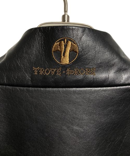 TROVE（トローヴ）TROVE (トローヴ) LEATHER RIDERS JACKET TYPE-HANTEN/半纏型ライダースジャケット ブラック サイズ:2の古着・服飾アイテム