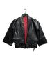 TROVE（トローヴ）の古着「LEATHER RIDERS JACKET TYPE-HANTEN/半纏型ライダースジャケット」｜ブラック