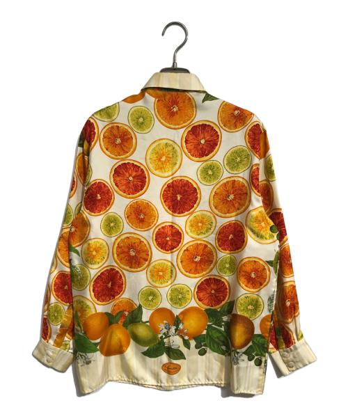 GUCCI（グッチ）GUCCI (グッチ) フルーツ柄シルクシャツ イエロー サイズ:38の古着・服飾アイテム