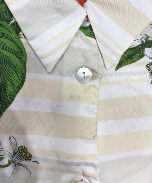 GUCCI（グッチ）GUCCI (グッチ) フルーツ柄シルクシャツ イエロー サイズ:38の古着・服飾アイテム