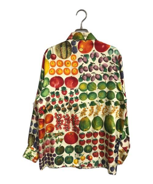 GUCCI（グッチ）GUCCI (グッチ) フルーツ柄シルクシャツ マルチカラー サイズ:38の古着・服飾アイテム