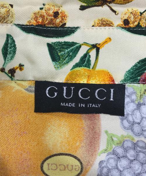 GUCCI（グッチ）GUCCI (グッチ) フルーツ柄シルクシャツ マルチカラー サイズ:38の古着・服飾アイテム