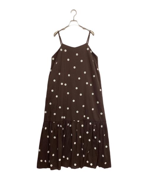ARPEGE STORY（アルページュストーリー）Arpege story (アルページュストーリー) ドットキャミワンピース ブラウン サイズ:2の古着・服飾アイテム