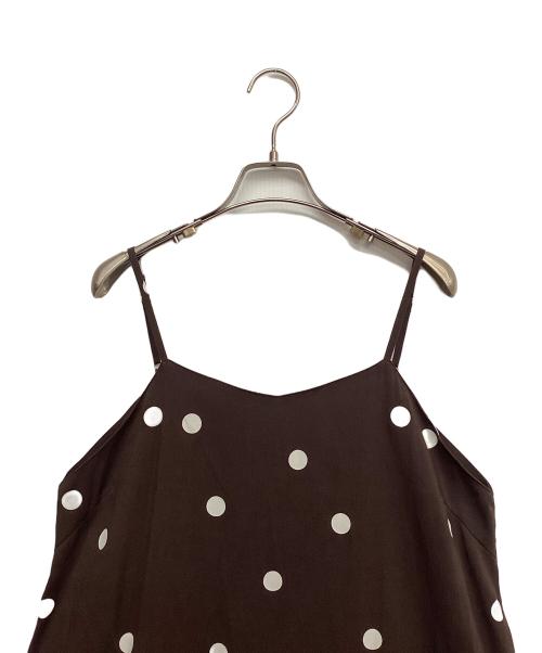 ARPEGE STORY（アルページュストーリー）Arpege story (アルページュストーリー) ドットキャミワンピース ブラウン サイズ:2の古着・服飾アイテム