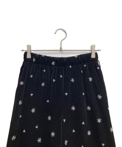 BALLSEY（ボールジィ）BALLSEY (ボールジィ) メッシュベロアエンブロイダリー サイドドロストパンツ ブラック サイズ:34の古着・服飾アイテム