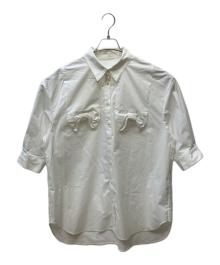 YANMI（ヤンミ）の古着「RIBBON DETAIL SHIRT」｜ホワイト