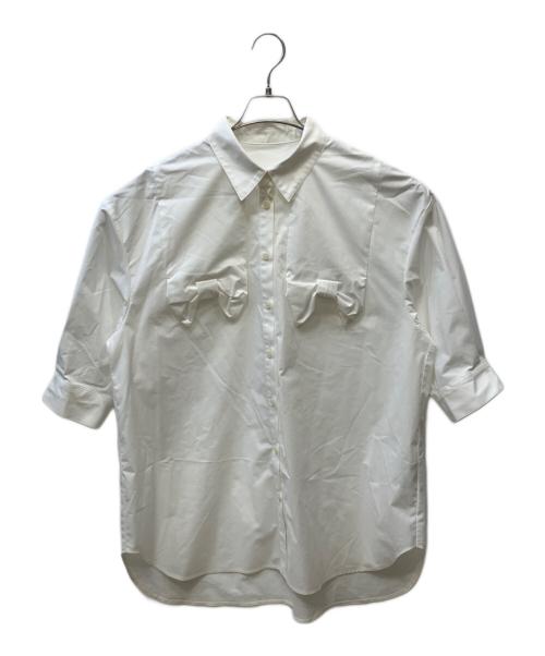 YANMI（ヤンミ）YANMI (ヤンミ) RIBBON DETAIL SHIRT ホワイト サイズ:１の古着・服飾アイテム
