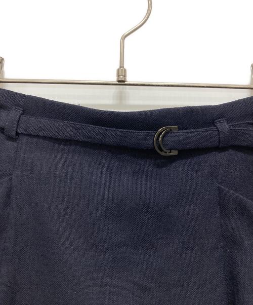 ANAYI（アナイ）ANAYI (アナイ) ドライオックスベルト付きタックスカート ネイビー サイズ:SIZE 34の古着・服飾アイテム
