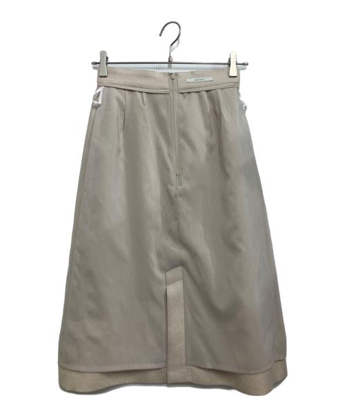 ANAYI（アナイ）ANAYI (アナイ) バスケットサイドタックスカート ベージュ サイズ:SIZE 34の古着・服飾アイテム
