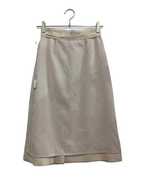 ANAYI（アナイ）ANAYI (アナイ) バスケットサイドタックスカート ベージュ サイズ:SIZE 34の古着・服飾アイテム