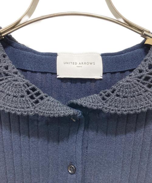 UNITED ARROWS（ユナイテッドアローズ）UNITED ARROWS (ユナイテッドアローズ) セーラー エンブロイダリー リブニット ネイビー サイズ:FREEの古着・服飾アイテム