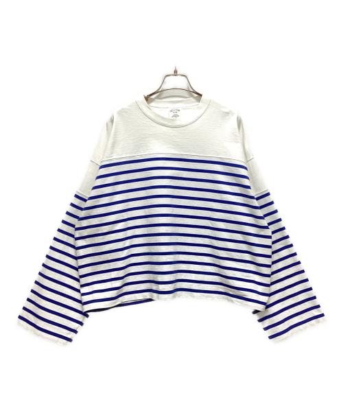HEAR MY NAME（ヒアマイネーム）HEAR MY NAME (ヒアマイネーム) journal standard luxe (ジャーナルスタンダード ラックス) 25TH BORDER WIDE SHORT ホワイト×ブルー サイズ:SIZE Fの古着・服飾アイテム