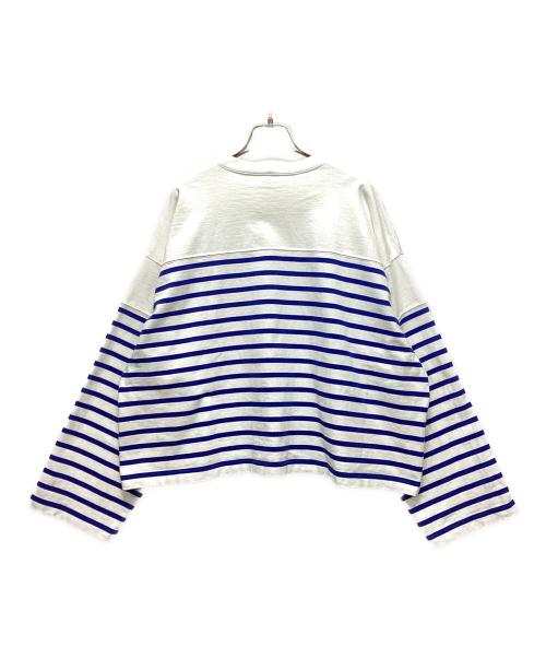 HEAR MY NAME（ヒアマイネーム）HEAR MY NAME (ヒアマイネーム) journal standard luxe (ジャーナルスタンダード ラックス) 25TH BORDER WIDE SHORT ホワイト×ブルー サイズ:SIZE Fの古着・服飾アイテム