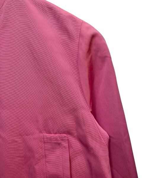 DRAWER（ドゥロワー）DRAWER (ドゥロワー) コットンシルクノーカラージャケット ピンク サイズ:36の古着・服飾アイテム