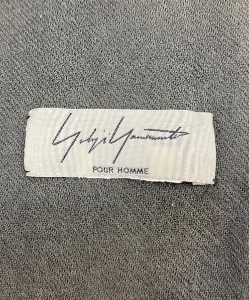 Yohji Yamamoto pour homme（ヨウジヤマモト プールオム）Yohji Yamamoto pour homme (ヨウジヤマモト プールオム) 大判ストール グレー×ホワイトの古着・服飾アイテム