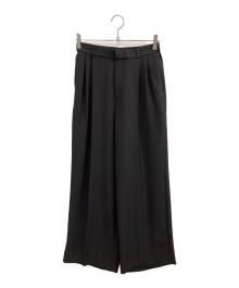 UNITED ARROWS（ユナイテッドアローズ）の古着「ポリエステル 2タック ワイドパンツ」｜グレー