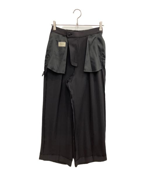 UNITED ARROWS（ユナイテッドアローズ）UNITED ARROWS (ユナイテッドアローズ) ポリエステル 2タック ワイドパンツ グレー サイズ:SIZE 38の古着・服飾アイテム