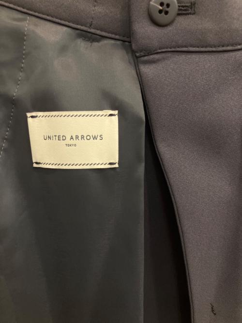 UNITED ARROWS（ユナイテッドアローズ）UNITED ARROWS (ユナイテッドアローズ) ポリエステル 2タック ワイドパンツ グレー サイズ:SIZE 38の古着・服飾アイテム