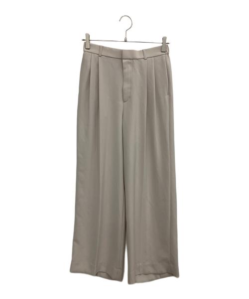 UNITED ARROWS（ユナイテッドアローズ）UNITED ARROWS (ユナイテッドアローズ) ポリエステル 2タック ワイドパンツ アイボリー サイズ:SIZE 38の古着・服飾アイテム