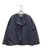 SHE TOKYOシートーキョー）の古着「ノーカラージャケット」｜ネイビー