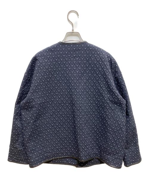 SHE TOKYO（シートーキョー）SHE Tokyo (シートーキョー) ノーカラージャケット ネイビー サイズ:SIZE Freeの古着・服飾アイテム