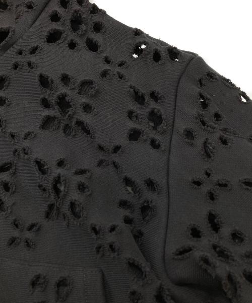 masu（エムエーエスユー）masu (エムエーエスユー) FLOWER HOLE ZIP-UP SWEAT PARKA ブラック サイズ:46の古着・服飾アイテム
