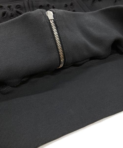 masu（エムエーエスユー）masu (エムエーエスユー) FLOWER HOLE ZIP-UP SWEAT PARKA ブラック サイズ:46の古着・服飾アイテム