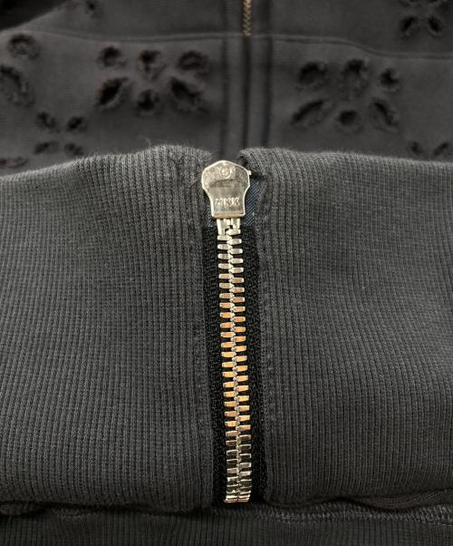 masu（エムエーエスユー）masu (エムエーエスユー) FLOWER HOLE ZIP-UP SWEAT PARKA ブラック サイズ:46の古着・服飾アイテム