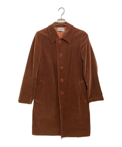 ROBE DE CHAMBRE COMME DES GARCONS（ローブドシャンブル コムデギャルソン）ROBE DE CHAMBRE COMME DES GARCONS (ローブドシャンブル コムデギャルソン) ベロアコート ブラウン サイズ:Freeの古着・服飾アイテム