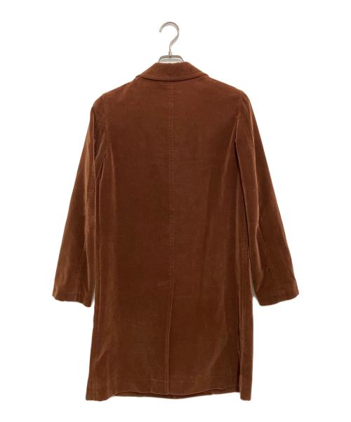 ROBE DE CHAMBRE COMME DES GARCONS（ローブドシャンブル コムデギャルソン）ROBE DE CHAMBRE COMME DES GARCONS (ローブドシャンブル コムデギャルソン) ベロアコート ブラウン サイズ:Freeの古着・服飾アイテム