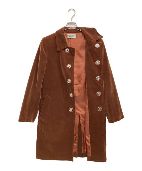 ROBE DE CHAMBRE COMME DES GARCONS（ローブドシャンブル コムデギャルソン）ROBE DE CHAMBRE COMME DES GARCONS (ローブドシャンブル コムデギャルソン) ベロアコート ブラウン サイズ:Freeの古着・服飾アイテム