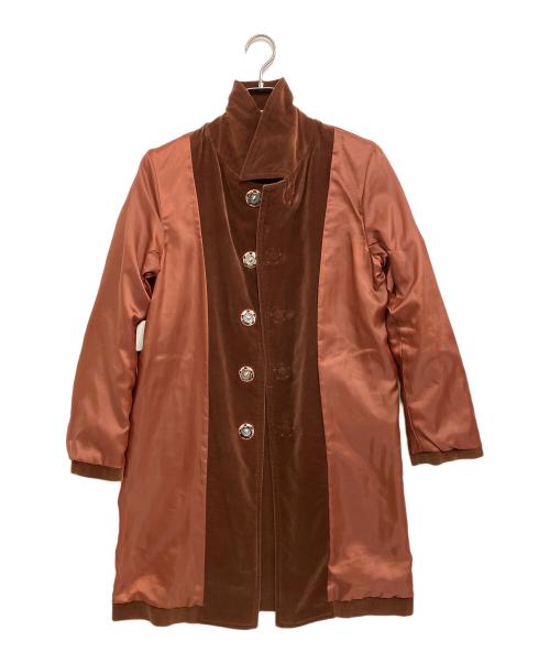 ROBE DE CHAMBRE COMME DES GARCONS（ローブドシャンブル コムデギャルソン）ROBE DE CHAMBRE COMME DES GARCONS (ローブドシャンブル コムデギャルソン) ベロアコート ブラウン サイズ:Freeの古着・服飾アイテム
