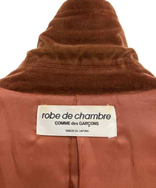 ROBE DE CHAMBRE COMME DES GARCONS（ローブドシャンブル コムデギャルソン）ROBE DE CHAMBRE COMME DES GARCONS (ローブドシャンブル コムデギャルソン) ベロアコート ブラウン サイズ:Freeの古着・服飾アイテム