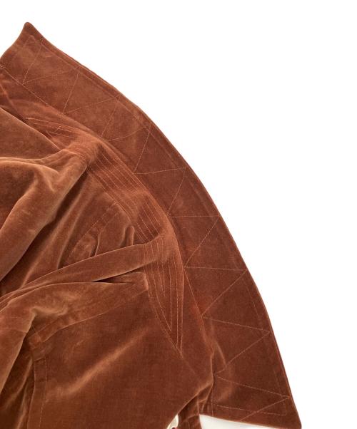 ROBE DE CHAMBRE COMME DES GARCONS（ローブドシャンブル コムデギャルソン）ROBE DE CHAMBRE COMME DES GARCONS (ローブドシャンブル コムデギャルソン) ベロアコート ブラウン サイズ:Freeの古着・服飾アイテム