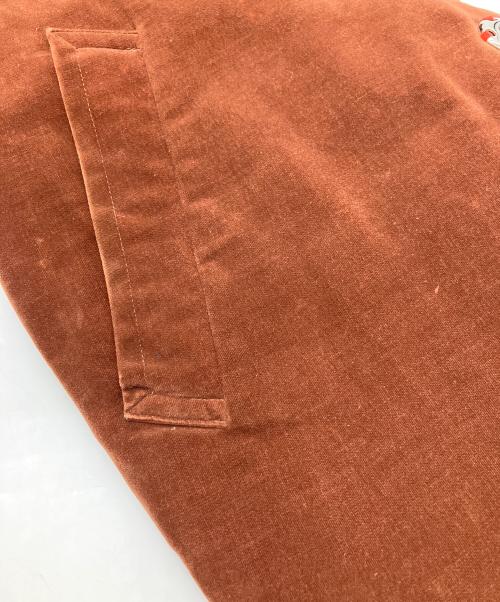ROBE DE CHAMBRE COMME DES GARCONS（ローブドシャンブル コムデギャルソン）ROBE DE CHAMBRE COMME DES GARCONS (ローブドシャンブル コムデギャルソン) ベロアコート ブラウン サイズ:Freeの古着・服飾アイテム