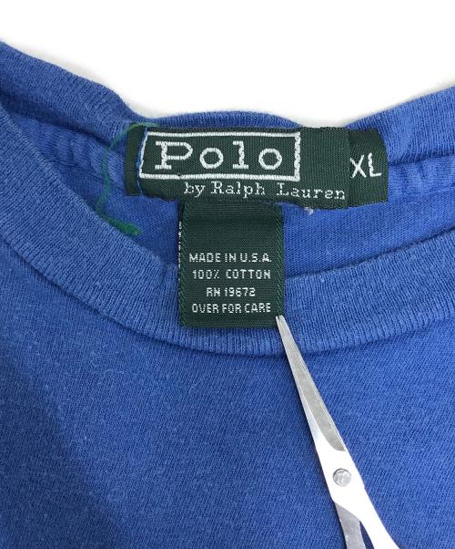 POLO RALPH LAUREN（ポロ・ラルフローレン）POLO RALPH LAUREN (ポロ・ラルフローレン) 1992 ロゴTシャツ ブルー サイズ:XLの古着・服飾アイテム