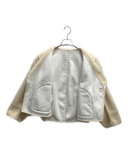 nagonstans（ナゴンスタンス）nagonstans (ナゴンスタンス) リバーシブルボアコート アイボリー サイズ:Mの古着・服飾アイテム