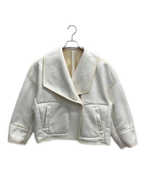 nagonstans（ナゴンスタンス）nagonstans (ナゴンスタンス) リバーシブルボアコート アイボリー サイズ:Mの古着・服飾アイテム