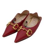 GUCCIグッチ）の古着「ホーズビットパンプス」｜レッド