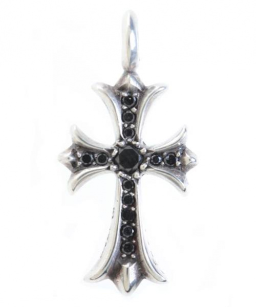 CHROME HEARTS（クロムハーツ）CHROME HEARTS (クロムハーツ) ペンダントトップ シルバー サイズ:- タイニークロスパヴェブラックダイヤの古着・服飾アイテム