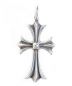 CHROME HEARTS (クロムハーツ) ペンダントトップ シルバー サイズ:- タイニークロスパヴェブラックダイヤ：91800円