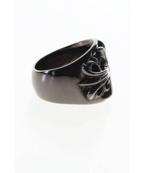 CHROME HEARTS（クロムハーツ）CHROME HEARTS(クロムハーツ) キーパーリング ブラックロジウム ブラック サイズ18.5号 1ダイヤの古着・服飾アイテム
