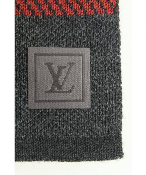 LOUIS VUITTON（ルイ ヴィトン）Louis Vuitton (ルイヴィトン) ウールマフラー ブルー×レッド サイズ:-の古着・服飾アイテム