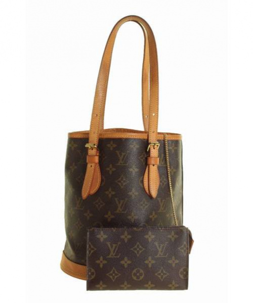 LOUIS VUITTON（ルイ ヴィトン）LOUIS VUITTON (ルイヴィトン) モノグラム プチバケット/ショルダートートバッグ/バケツ ブラウン サイズ:-の古着・服飾アイテム