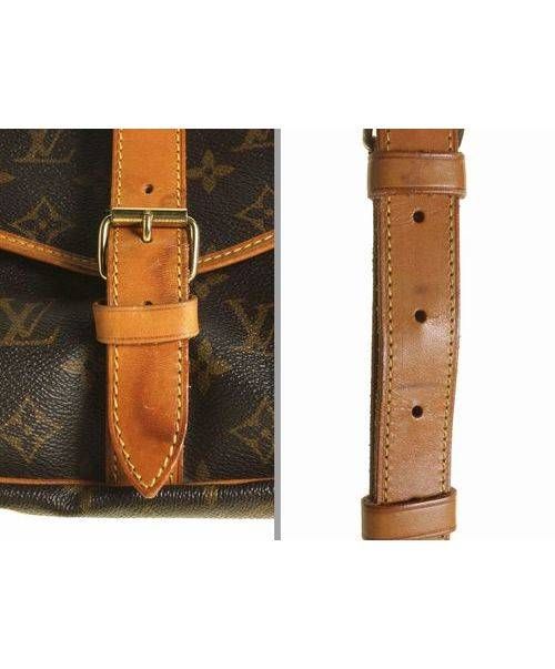 LOUIS VUITTON（ルイ ヴィトン）LOUIS VUITTON (ルイヴィトン) ソミュール35/Wファイスショルダーバッグ ブラウン サイズ:35の古着・服飾アイテム